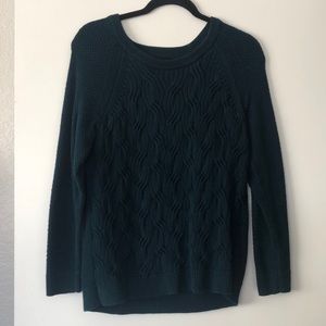 Dark teal crew neck sweater